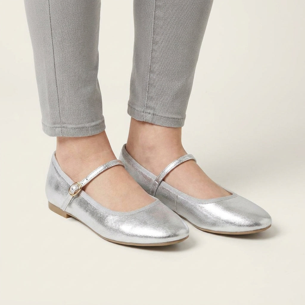 Mocassin Ballerine Vernis à Bout Rond