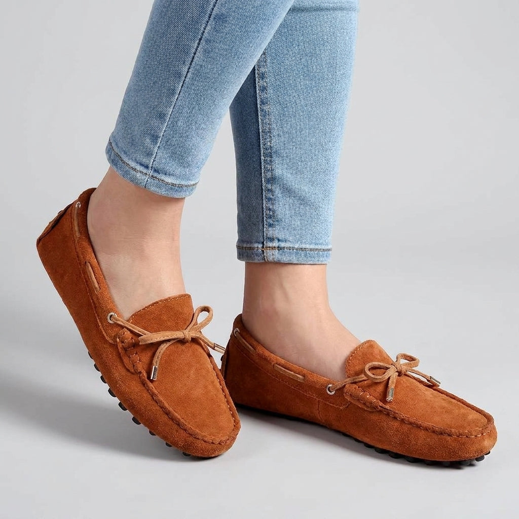 Mocassins pour Femme Souples en Daim