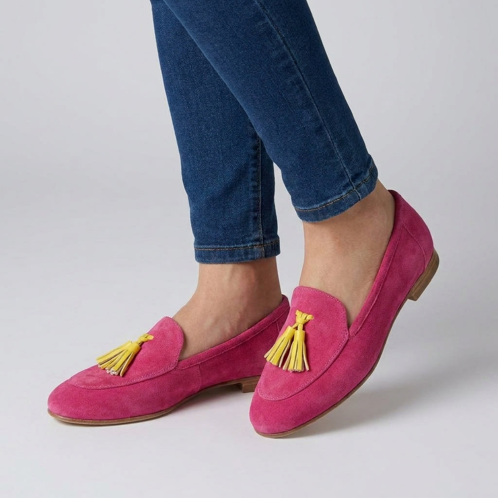 Mocassins pour Femme Colorés à Glands et Talons Plats