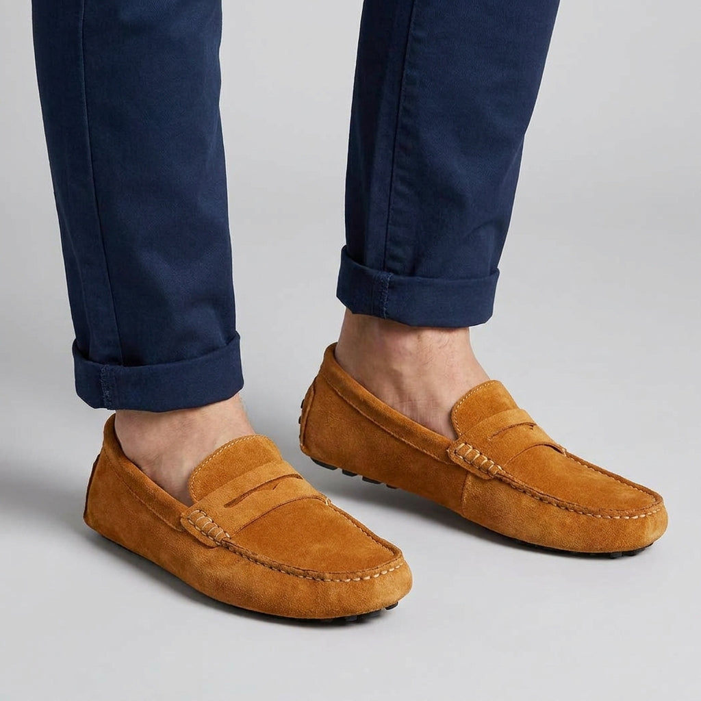 Mocassins pour Homme Souples en Daim